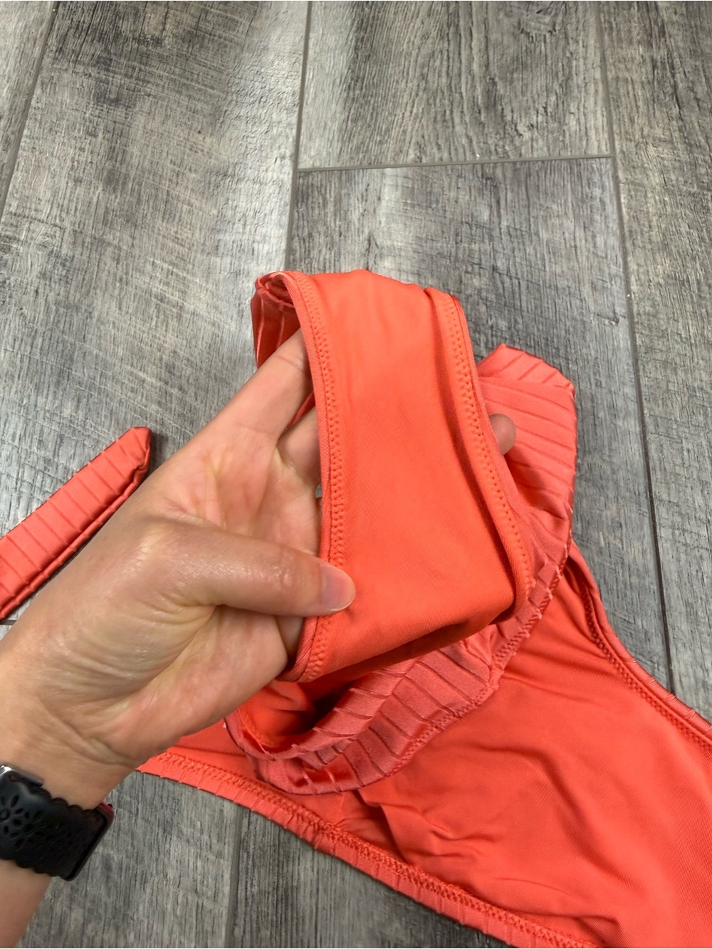 Aerie Coral Ribbed Bikini Set - Picture 10 of 10